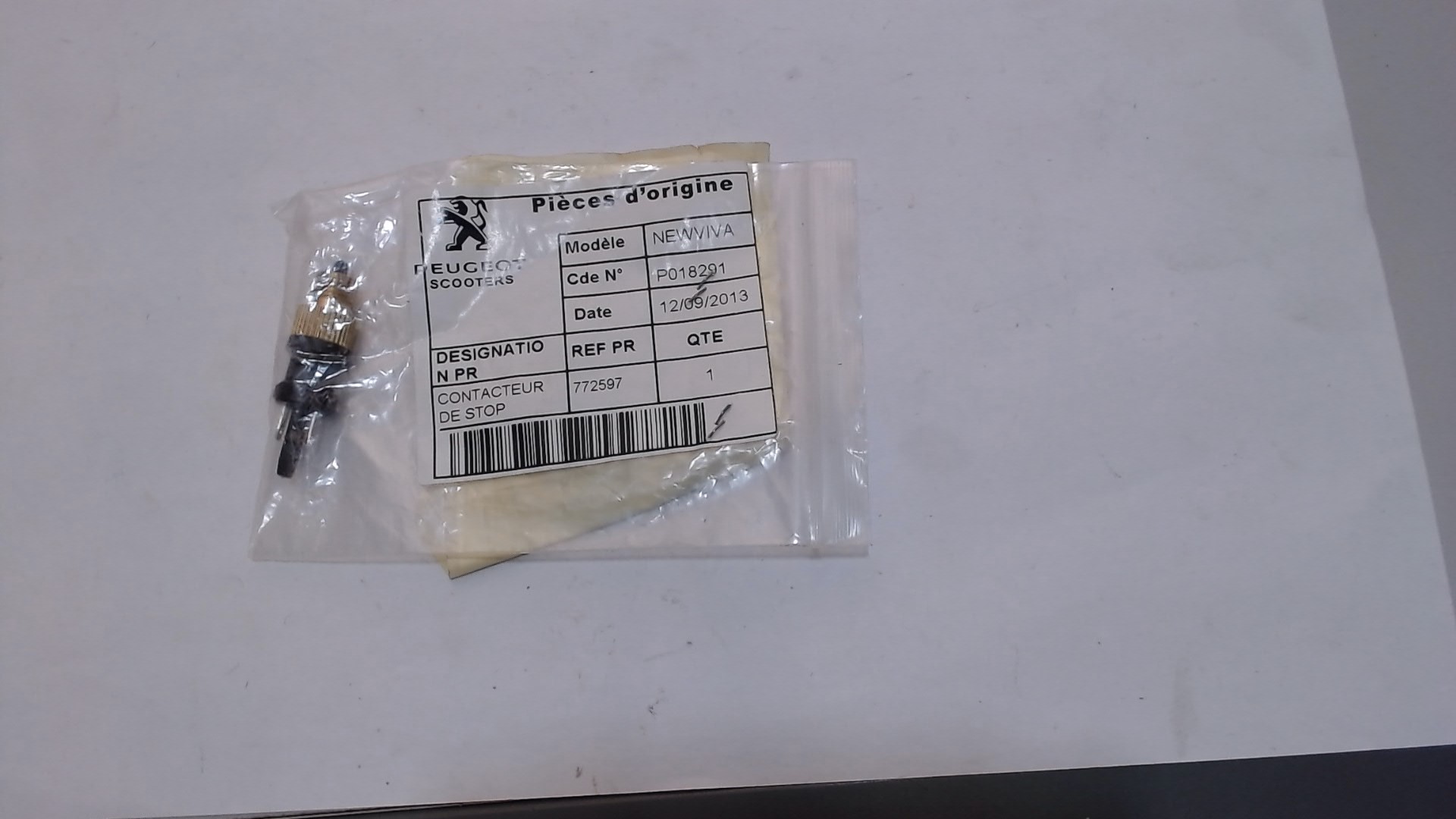 INTERRUTTORE STOP SPEEDFIGHT PEUGEOT 772597