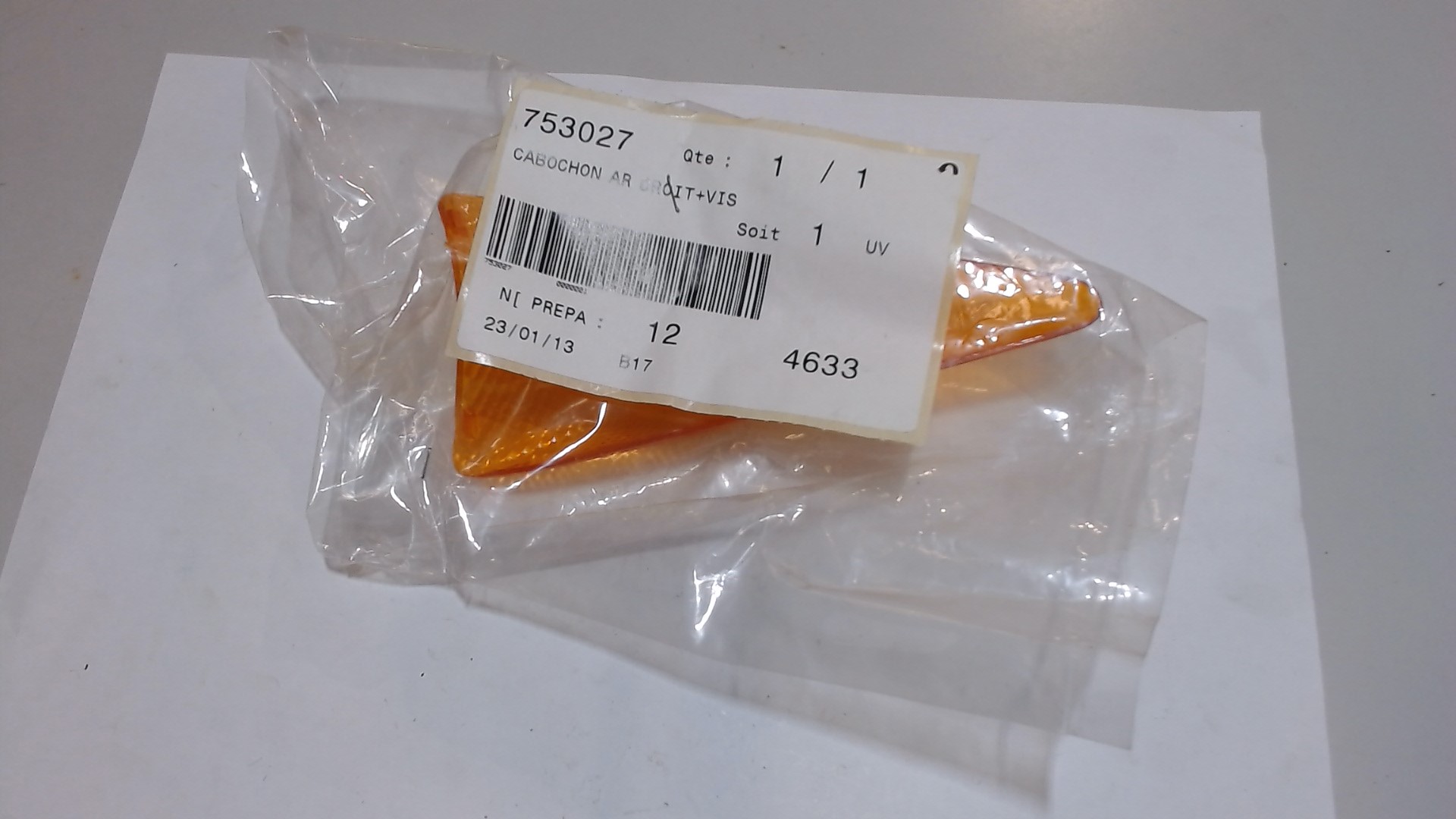 VETRO INDICATORE DI DIREZIONE FRECCIA DX POST SPEEDFIGHT PEUGEOT 753027 - immagine 3