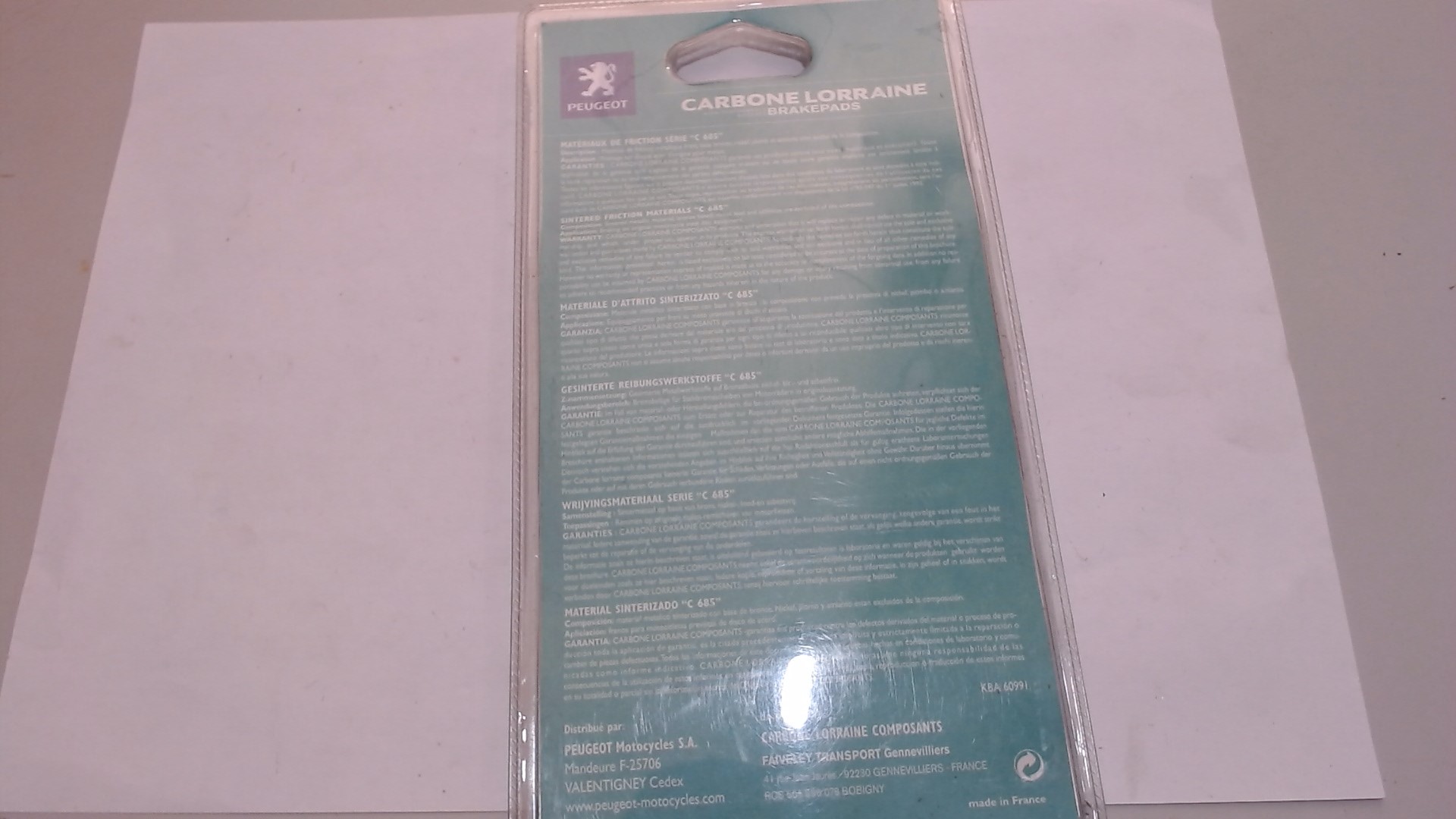 PASTIGLIE FRENI ANT E POST GEOPOLIS 250-300 PEUGEOT MS3078 - immagine 3