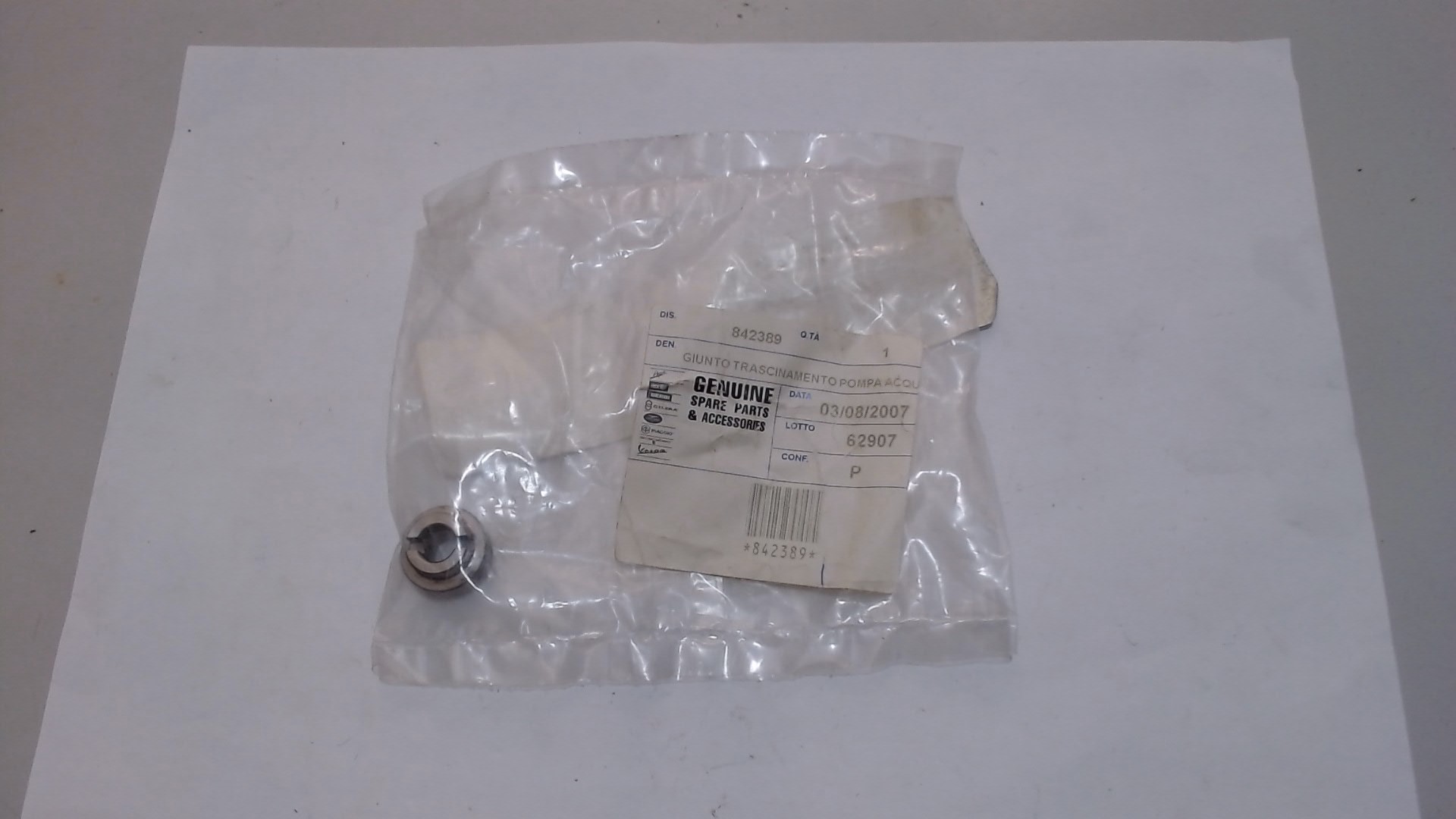 GIUNTO TRASCINAMENTO POMPA ACQUA APRILIA GILERA PIAGGIO 842389 - immagine 2