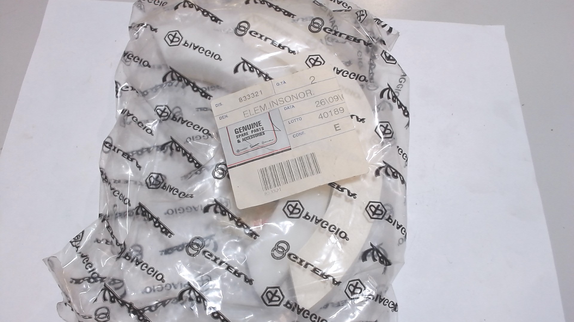 ELEMENTO INSONIRIZZANTE APRILIA GILERA PIAGGIO 833321