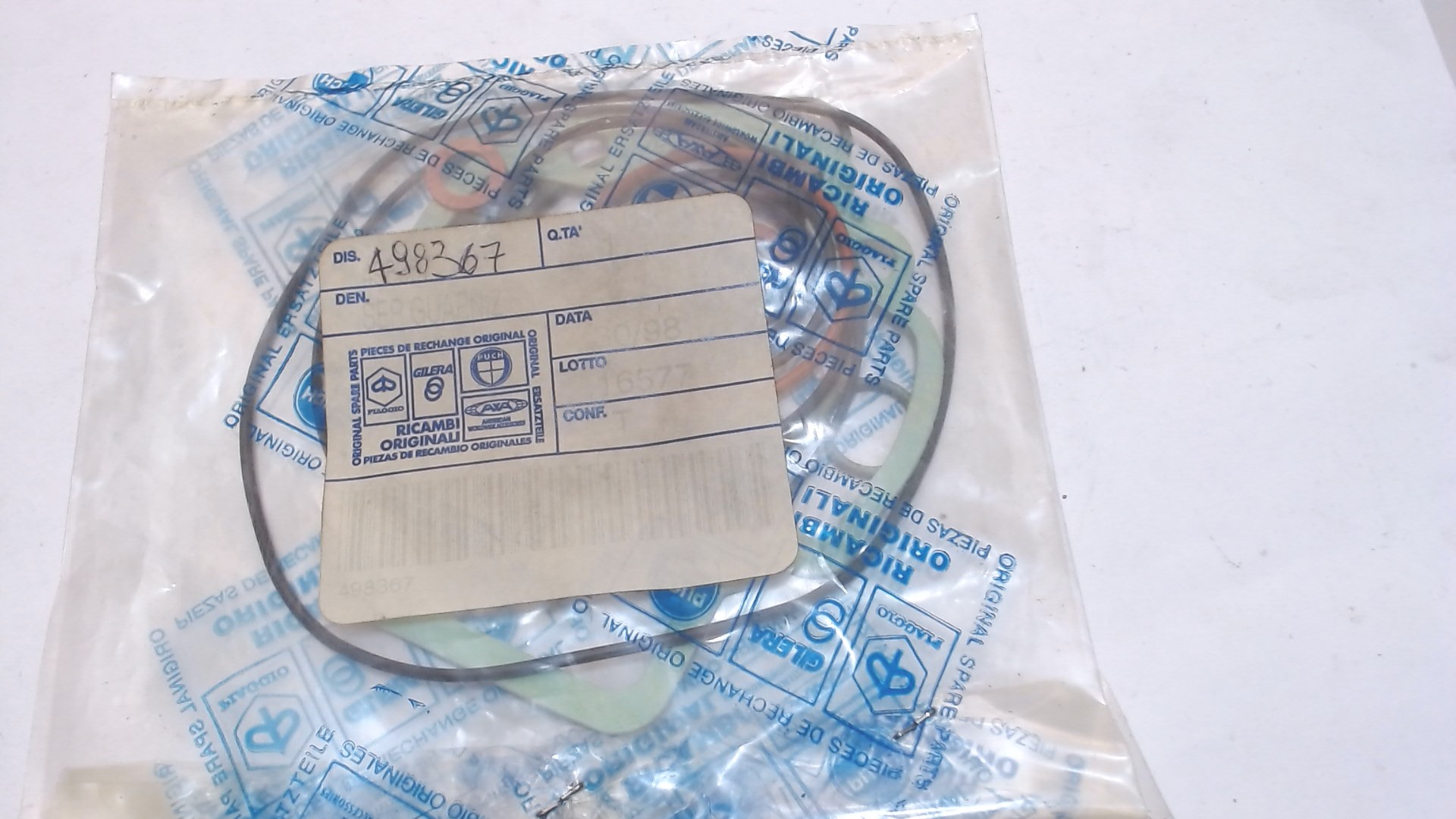 SERIE GUARNIZIONI QUARTZ 50 92 96 PIAGGIO 498367