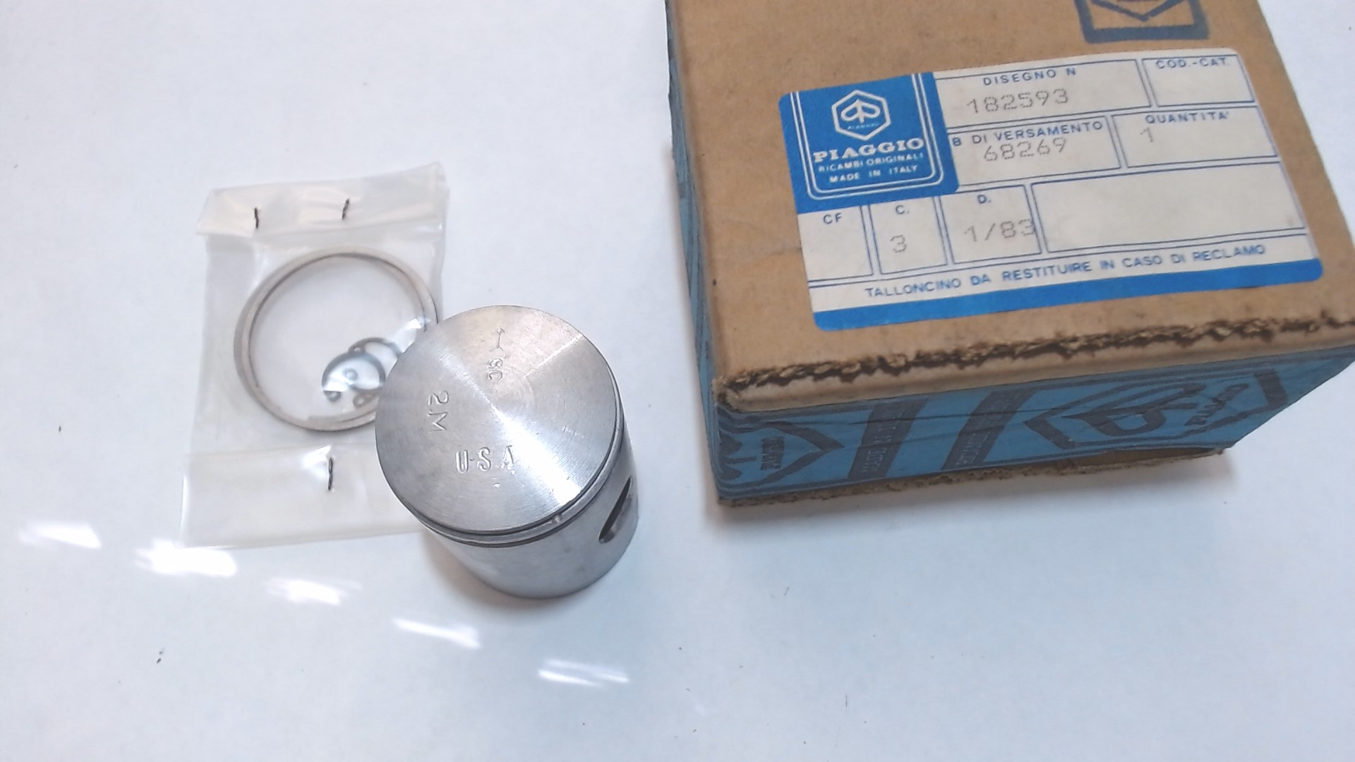 PISTONE COMPLETO 2° MAGG. SI BOXER CIAO PIAGGIO 182593