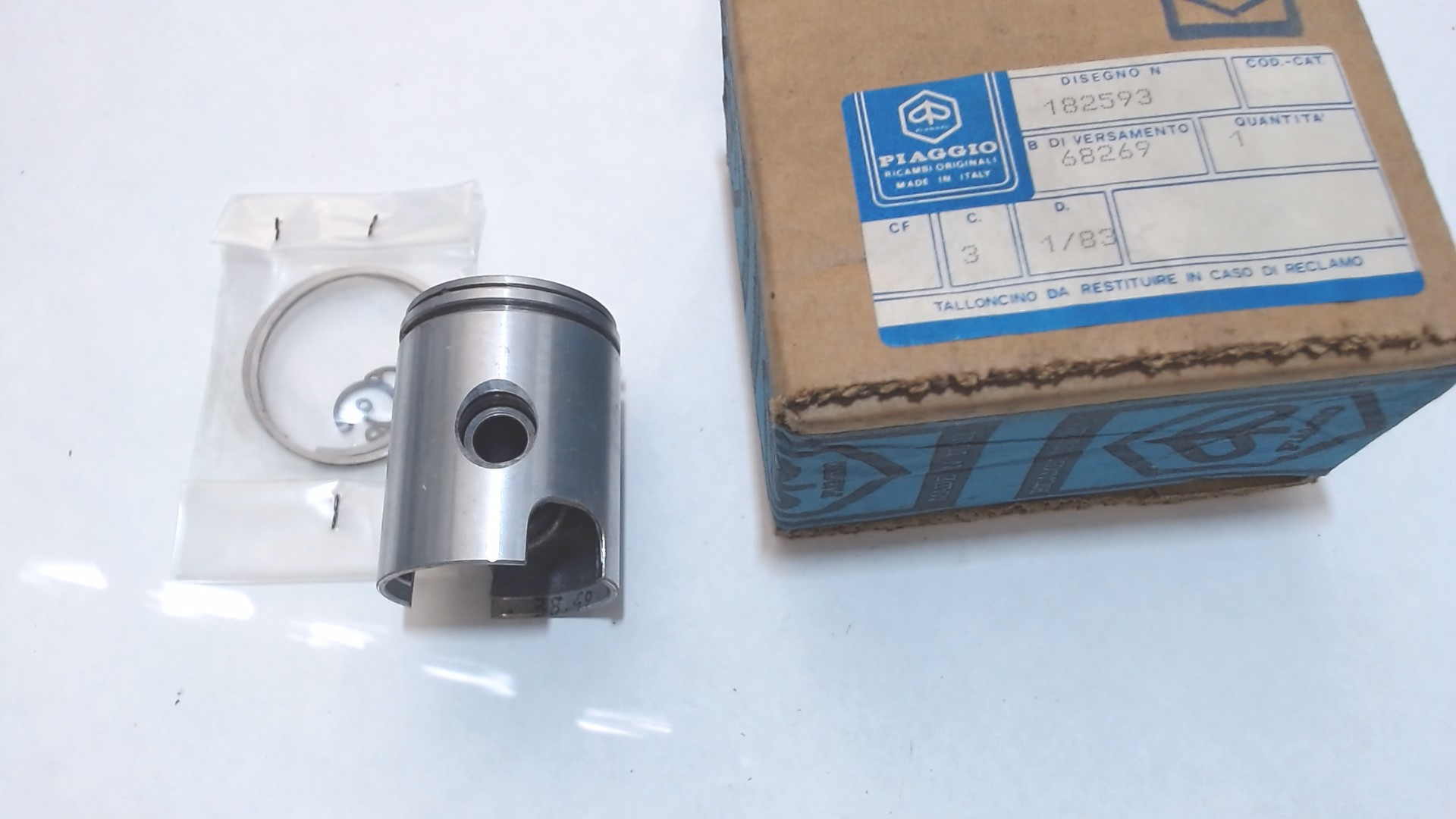 PISTONE COMPLETO 2° MAGG. SI BOXER CIAO PIAGGIO 182593 - immagine 3