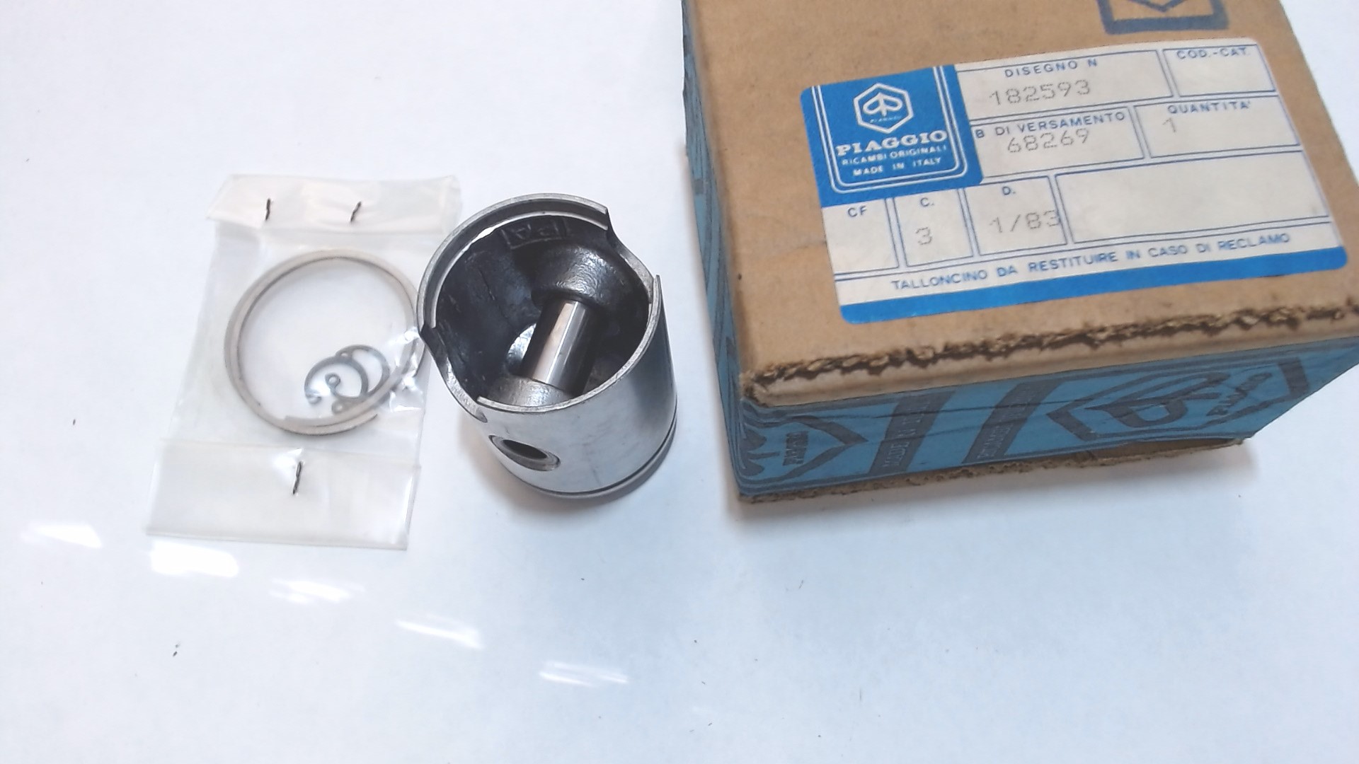 PISTONE COMPLETO 2° MAGG. SI BOXER CIAO PIAGGIO 182593 - immagine 4