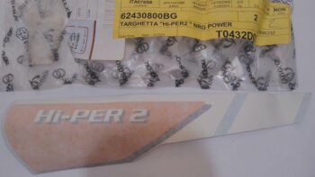 TARGHETTA ADESIVO HIPER2 DX NRG 50 PIAGGIO 62430800BG