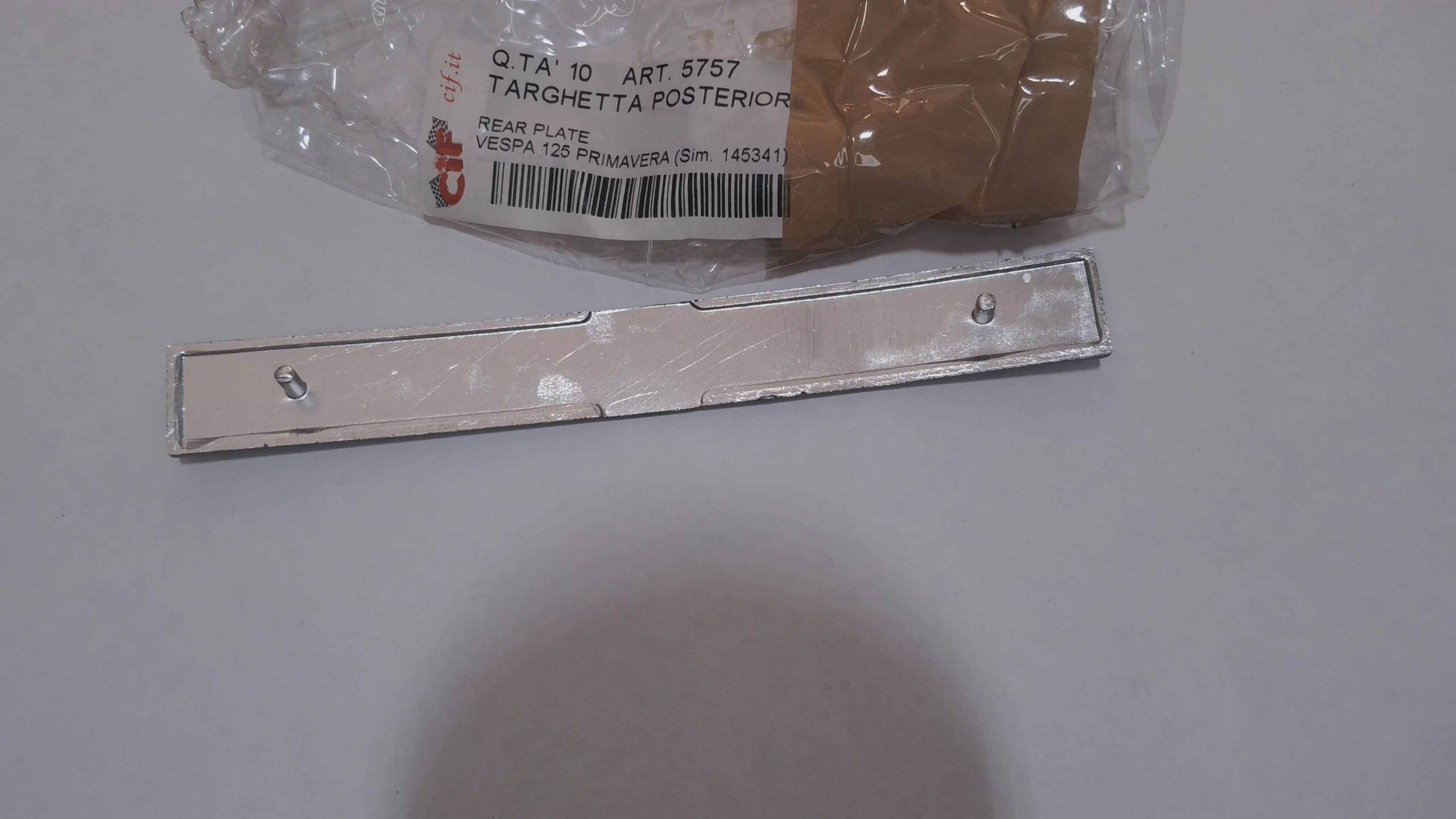 TARGHETTA POSTERIORE 125 PRIMAVERA CIF 5757 PIAGGIO 145341 - immagine 3
