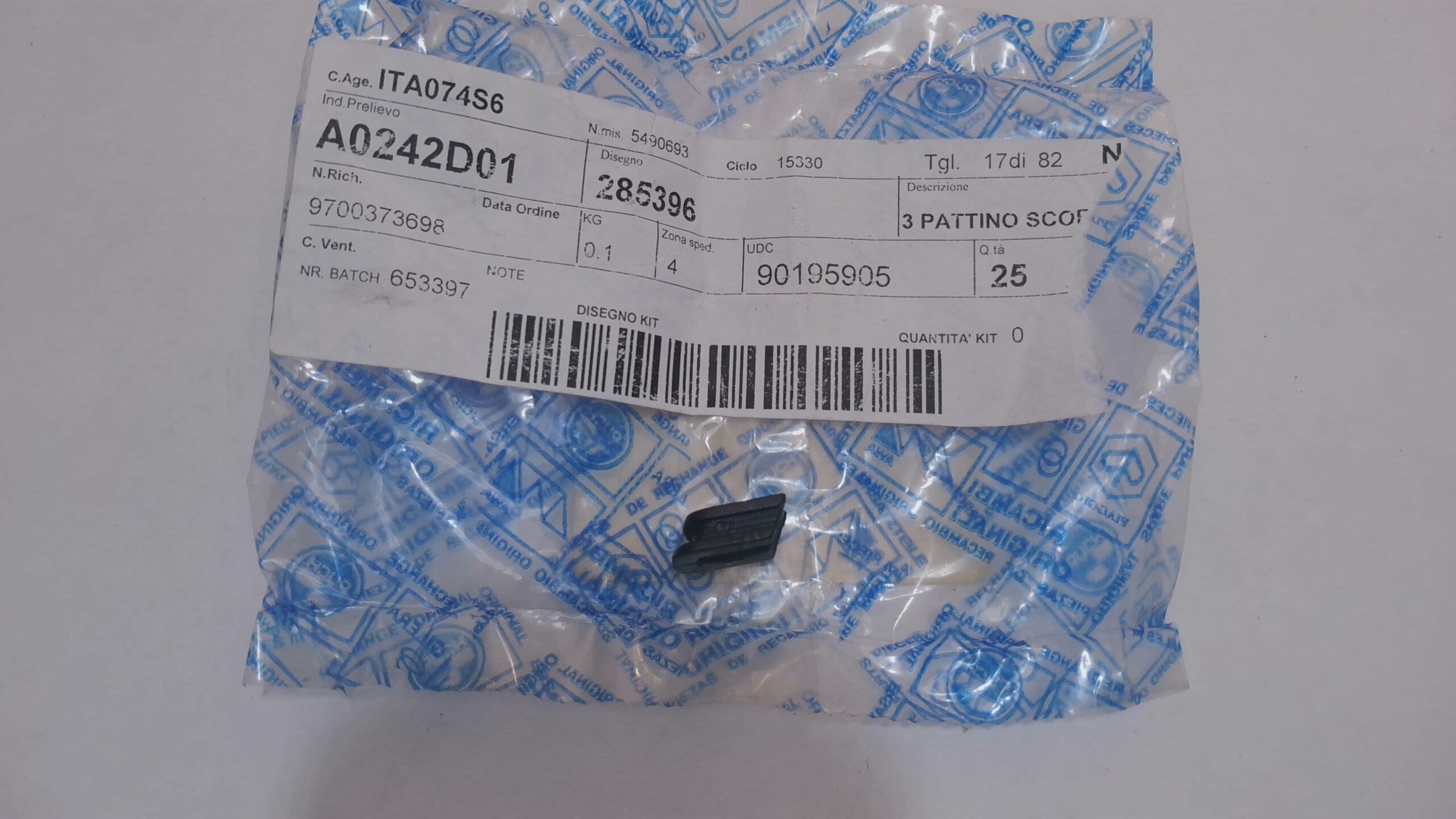 PATTINO SCORREVOLE VARIATORE ZIP SFERA PIAGGIO 285396 - immagine 3