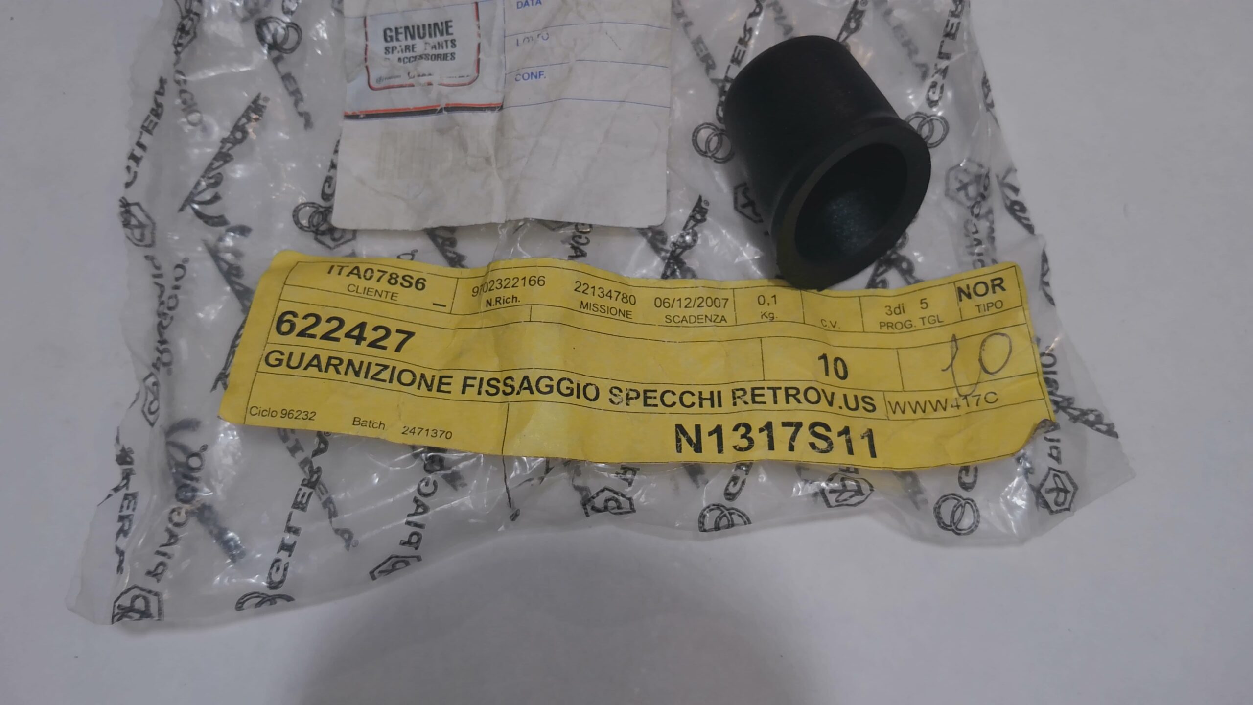 GUARNIZIONE SPECCHIO RETROVISORE VESPA PX PIAGGIO 622427 - immagine 3
