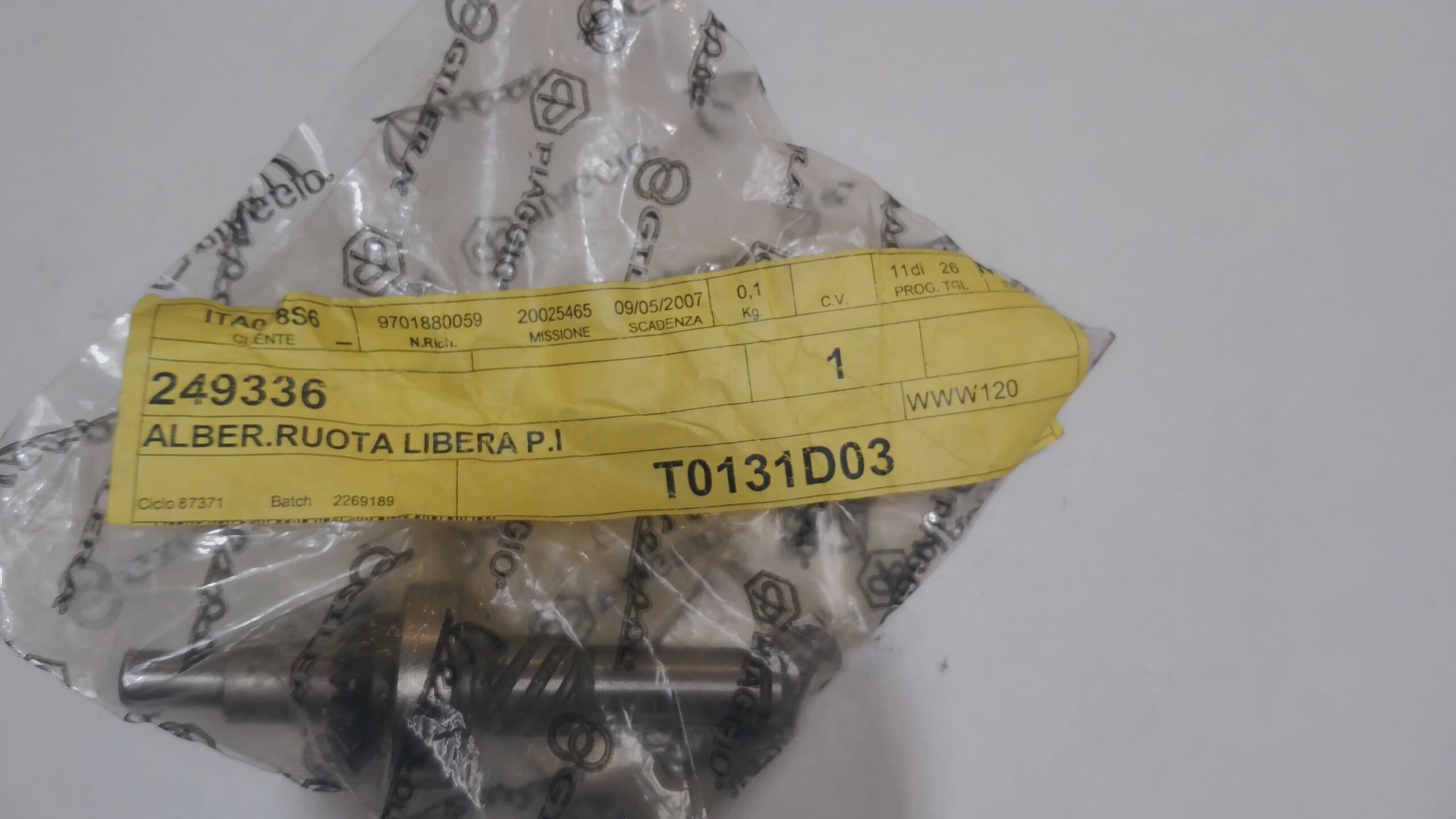 ALBERO MOTORINO AVVIAMENTO VESPA PX 125-150-200 E PIAGGIO 249336