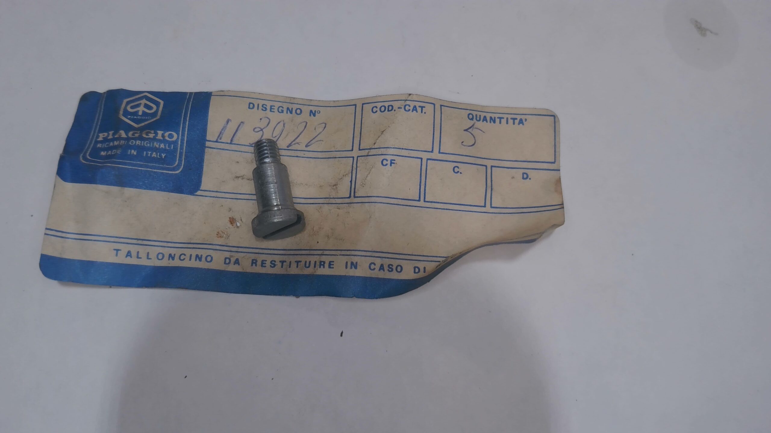 PERNO FISSAGGIO LEVA ARIA CARBURATORE CIAO SI BRAVO PIAGGIO 113922