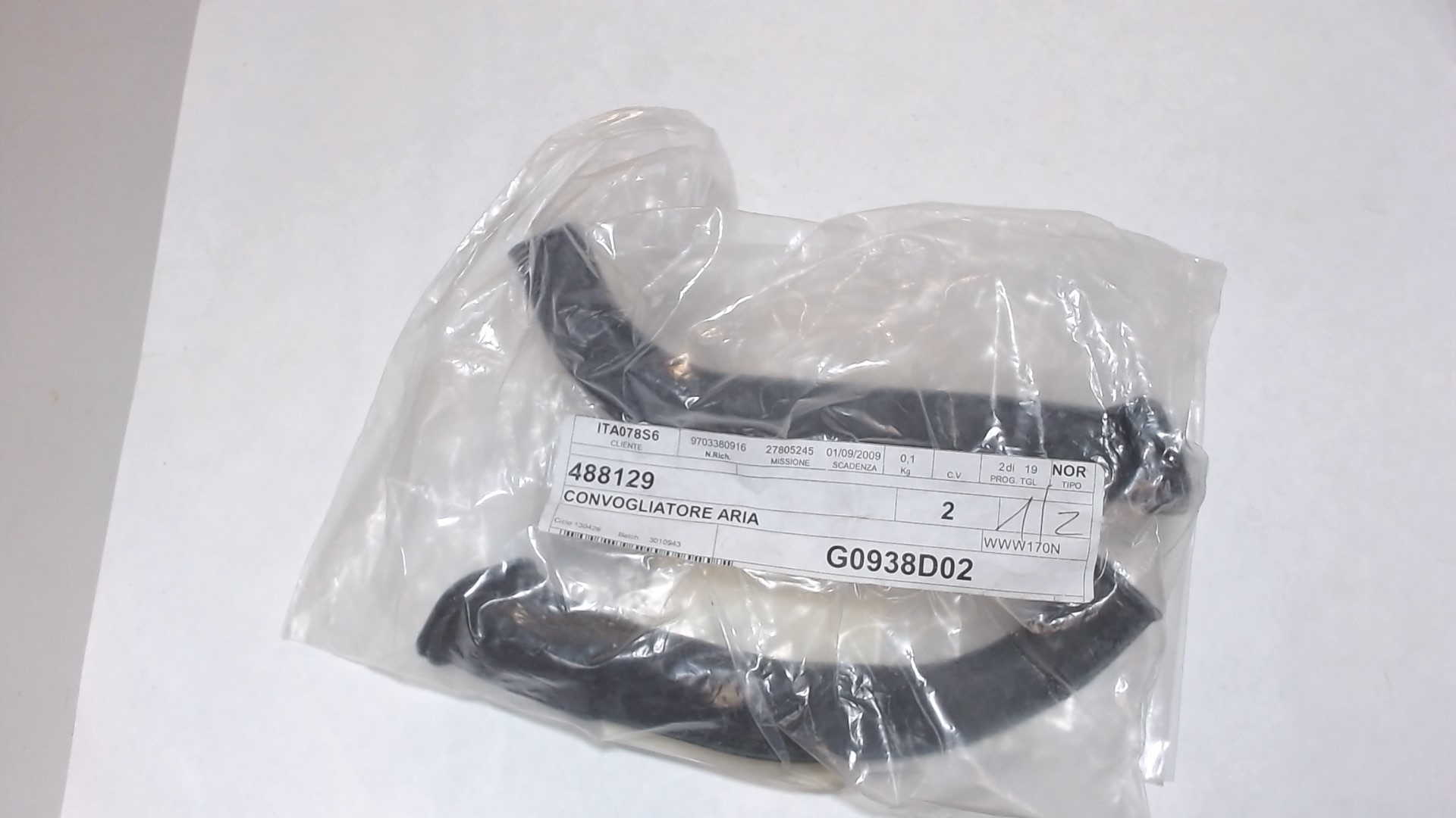 TUBO MANICOTTO CARBURATORE - SCATOLA FILTRO ZIP LIBERTY NRG TYPHOON FLY APRILIA PIAGGIO 488129