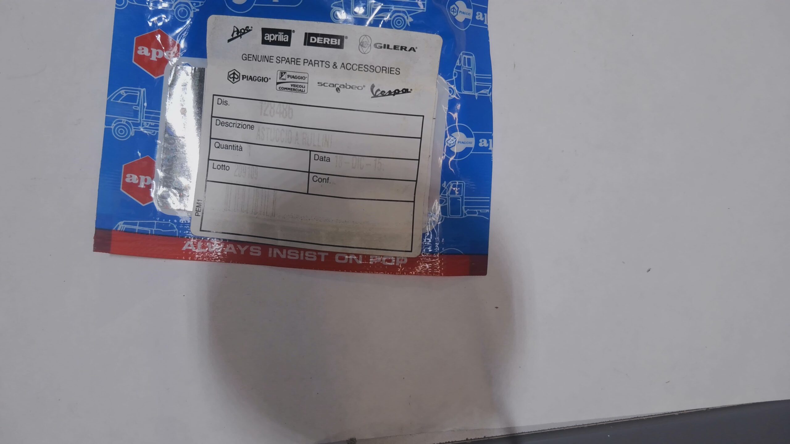 GABBIA A RULLI RUOTA APE QUARGO PIAGGIO 128486 661282 - immagine 3