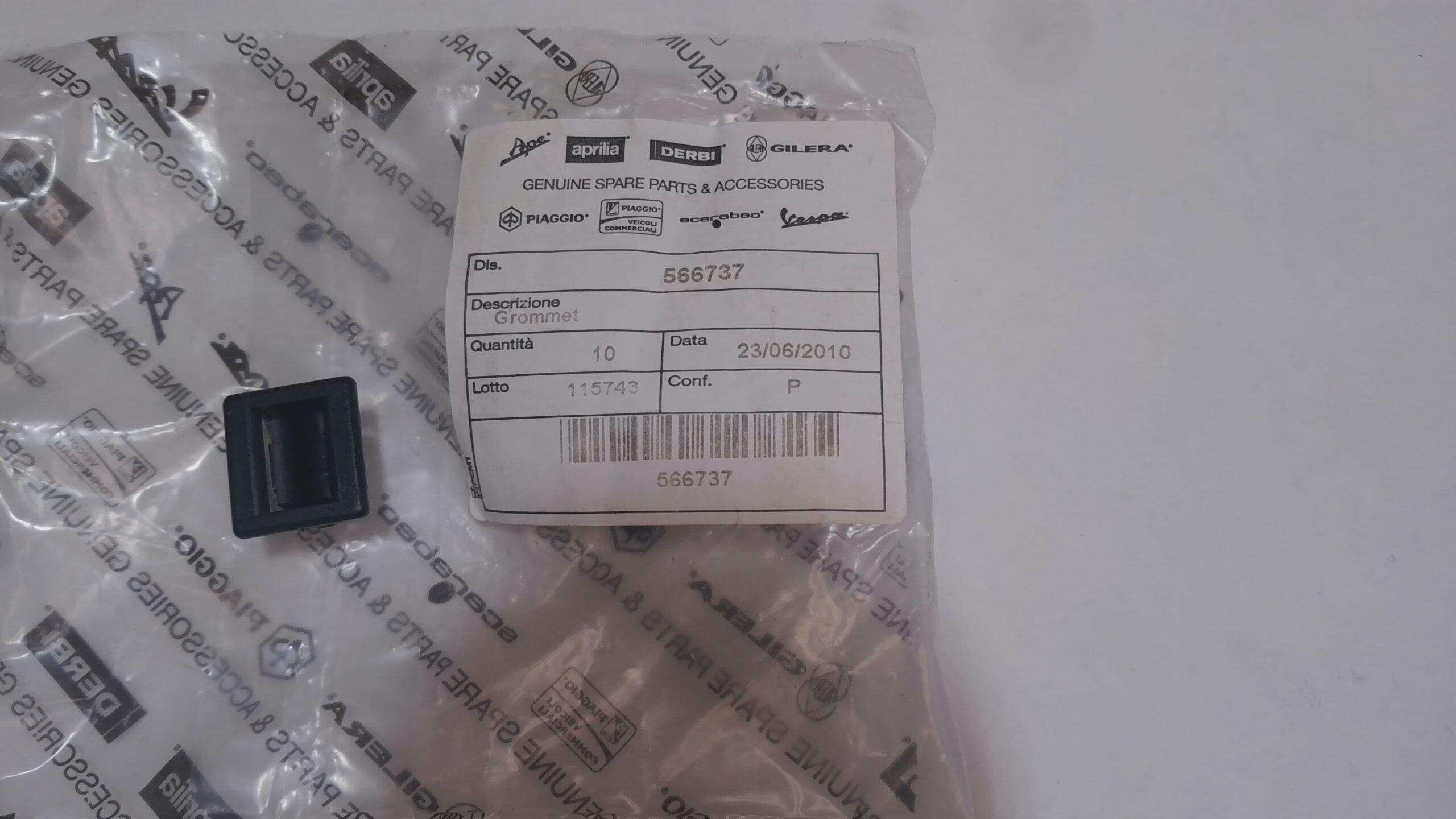 CLIP TASSELLO ANCORAGGIO PORTER QUARGO PIAGGIO 566737 - immagine 3