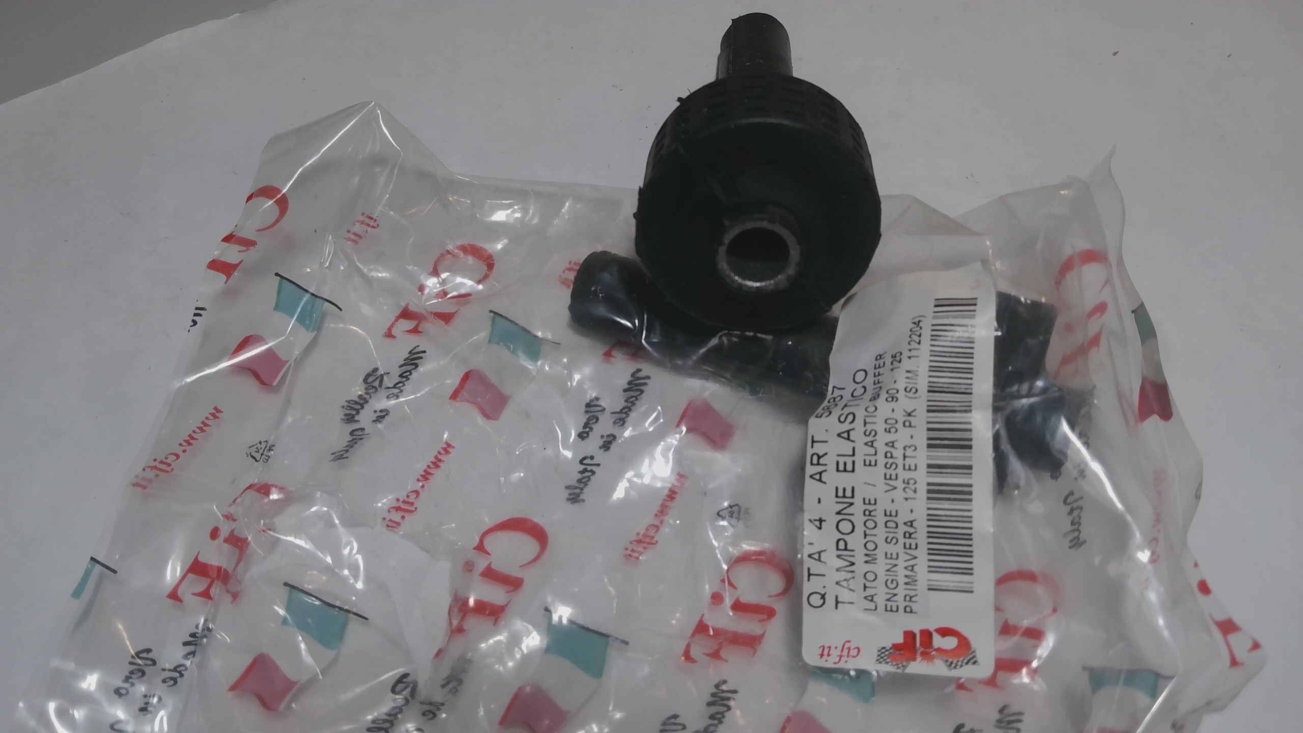 TAMPONE ELASTICO LATO MOTORE VESPA 50 SPECIAL-125 PRIMAVERA-ET3 - PK PIAGGIO 112204 CIF 5687 - immagine 3