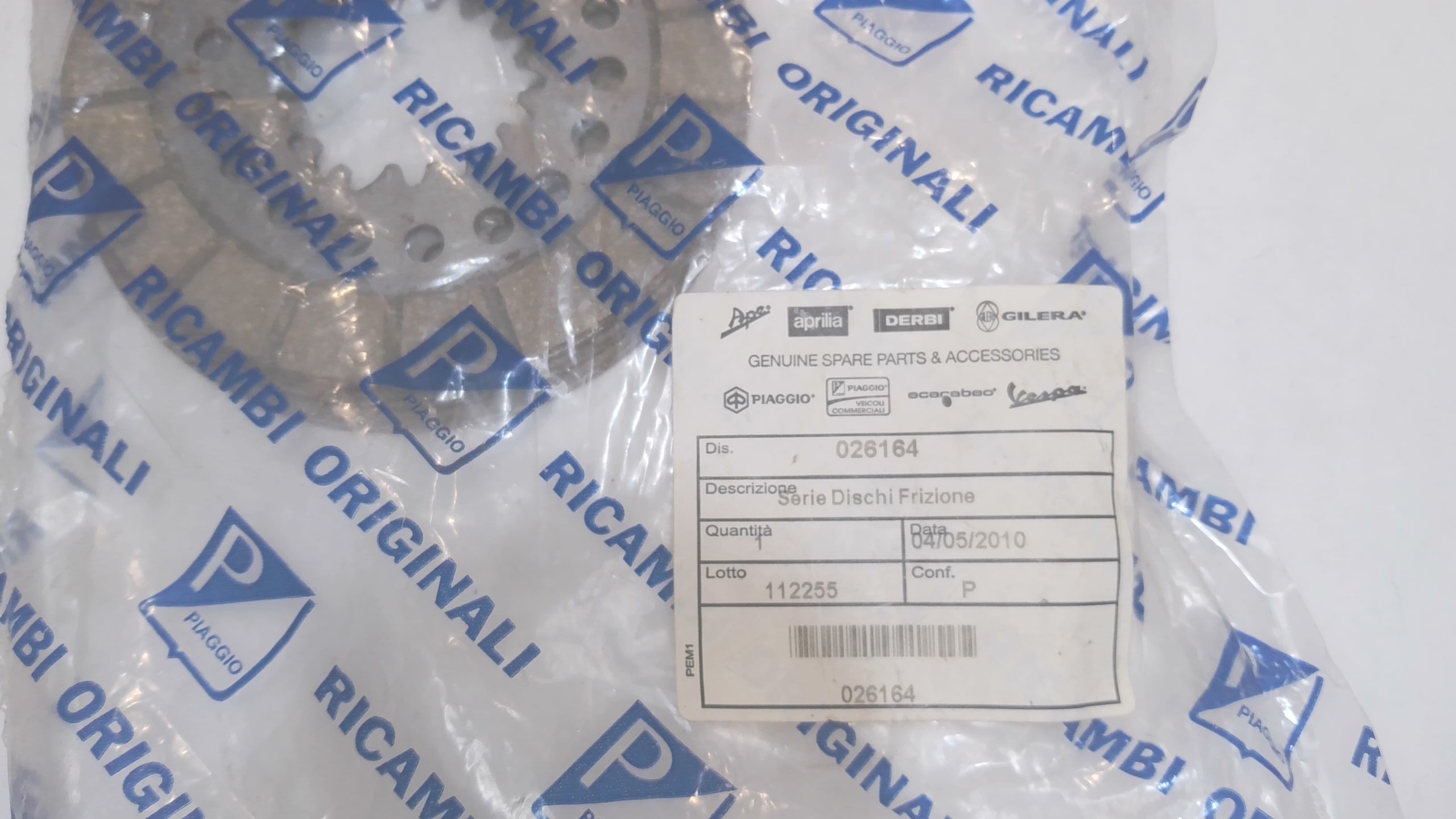 KIT 3 DISCHI FRIZIONE VESPA GS 150 PIAGGIO 026164 - immagine 3
