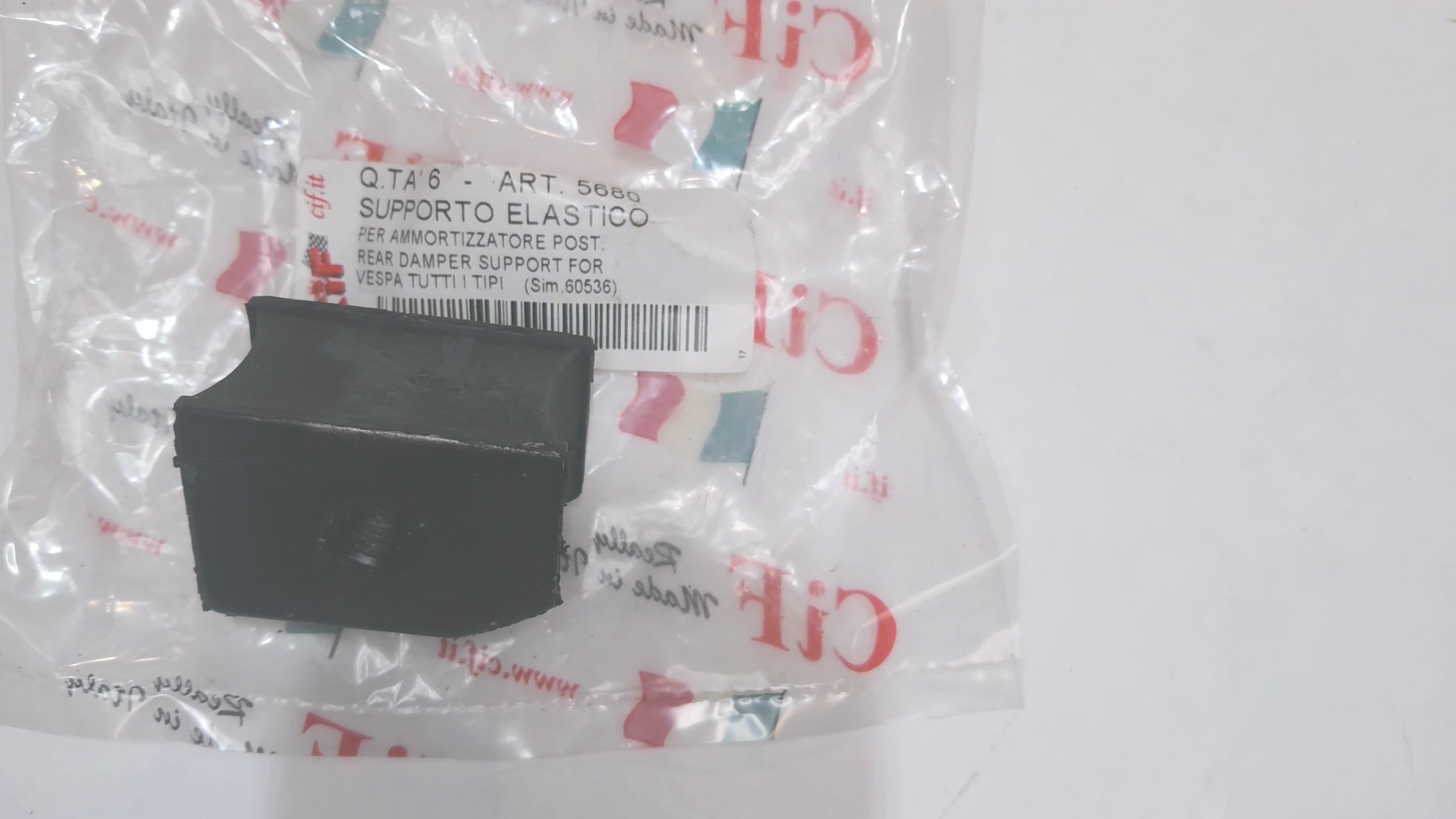SUPPORTO ELASTICO PER AMMORTIZZATORE POSTERIORE VESPA CIF 5680 - immagine 3