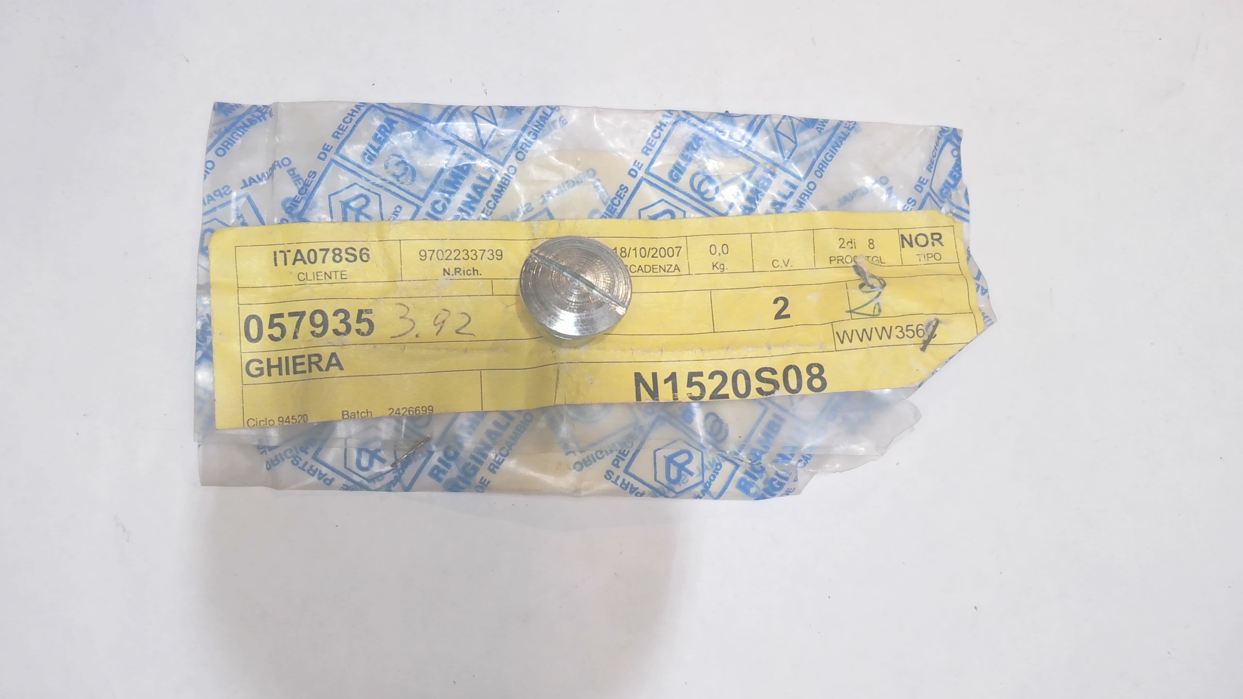 VITE MOZZO ANT. VESPA 50 SPECIAL-125 PRIMAVERA-ET3 - PK PIAGGIO 057935