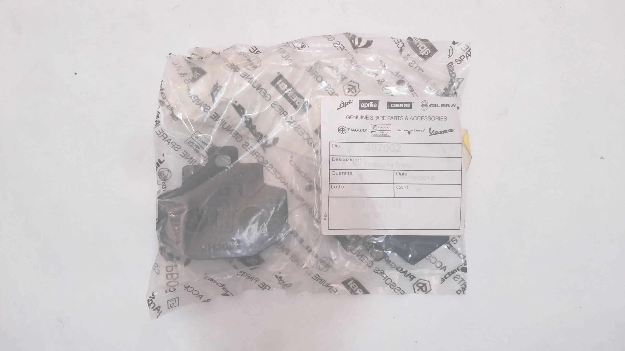 PASTIGLIE FRENO POST APRILIA GILERA PIAGGIO 497002